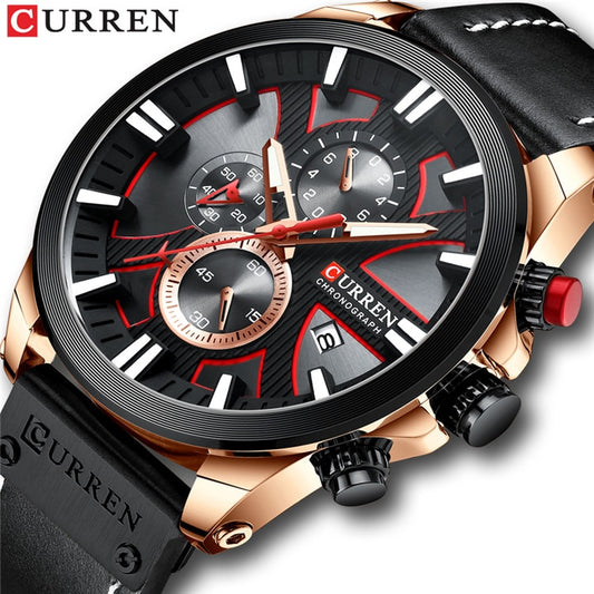 New CURREN Men Watches Fashion Quartz Wrist Watches Men&#39;s Military Waterproof Sports Watch Male Date Clock Relogio Masculino