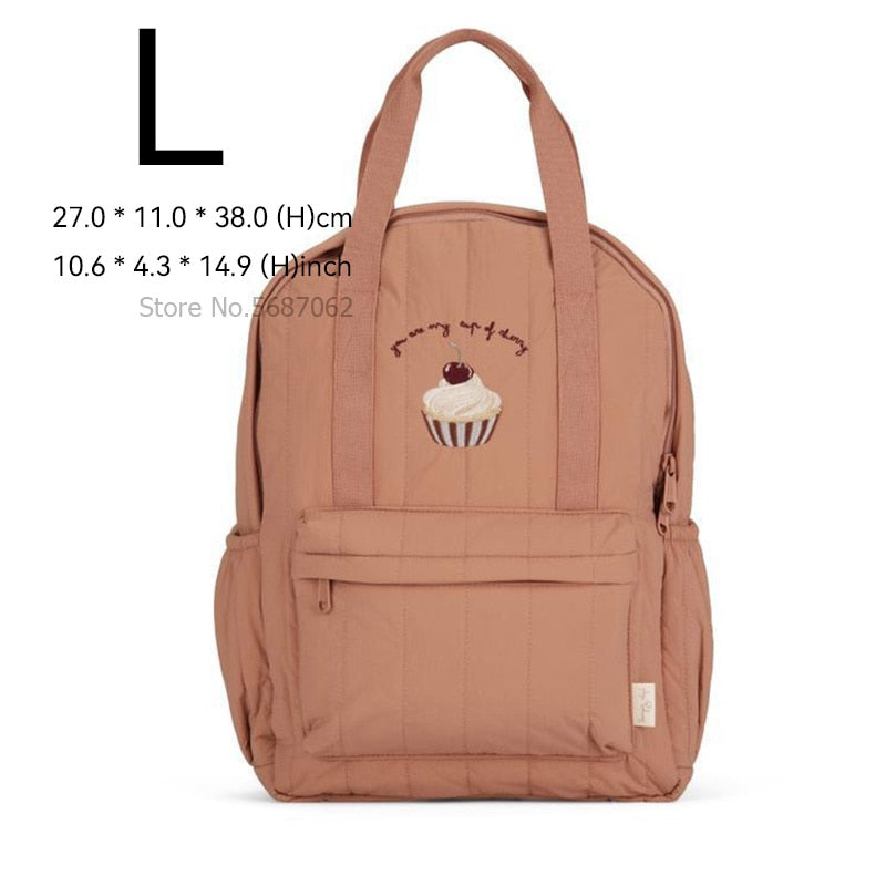 KS Baby Backpack Primary Schoolbag Kindergarten Kids Bags Brand Traveling Mom Cherry Lemon Children&#39;s Boys Girls Gift Storage