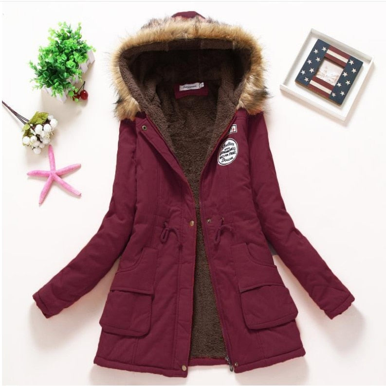 ZQLZ Spring Autumn Winter Jacket Women 2022 Thick Warm Hooded Parka Mujer Cotton Padded Coat 3XL Casual Slim Jacket Female