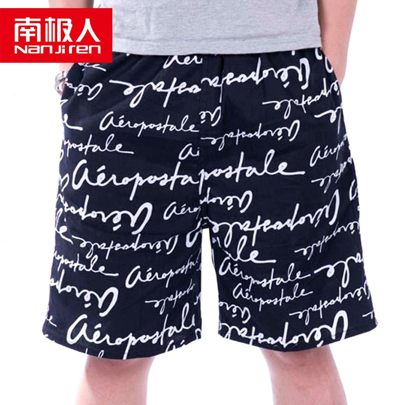 NANJIREN 2020 Summer Men Shorts Brand Breathable Male Casual Board Shorts Comfortable Plus Size Fitness Pants Man Beach Shorts