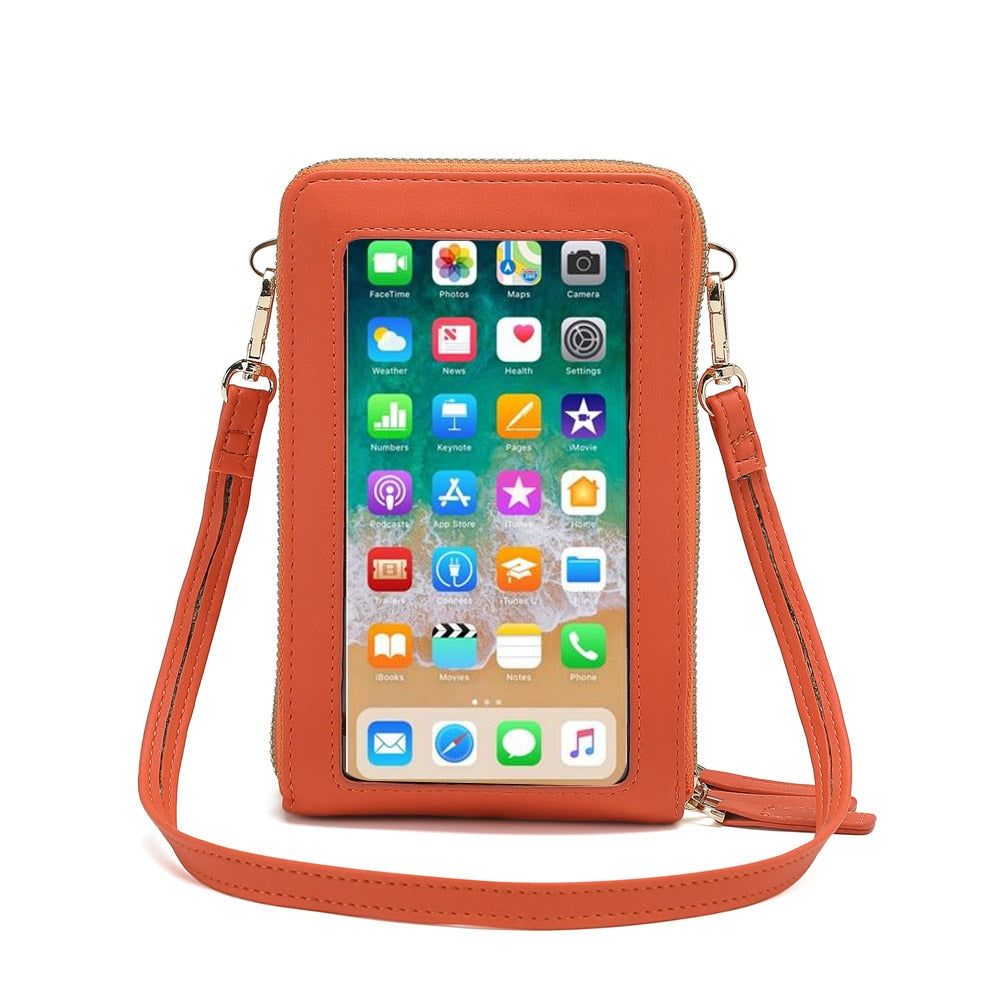 Crossbody Cellphone Purse Women Touch Screen Bag RFID Blocking Wallet Handbag Shoulder Strap