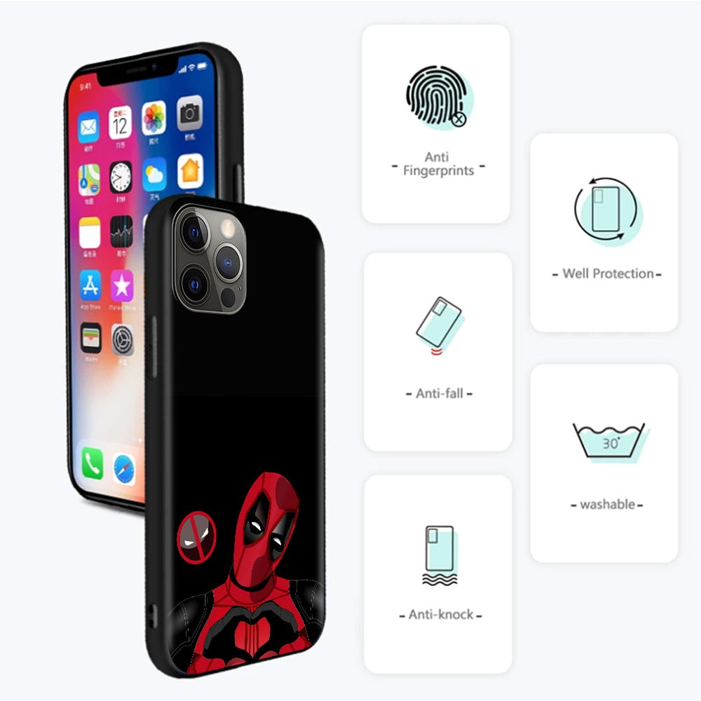 CellPhone Case For Apple iPhone 11 13  12 Pro Max Mini XR X 7 6S 8 Plus XS SE(2020) Smartphone Coque Deadpool