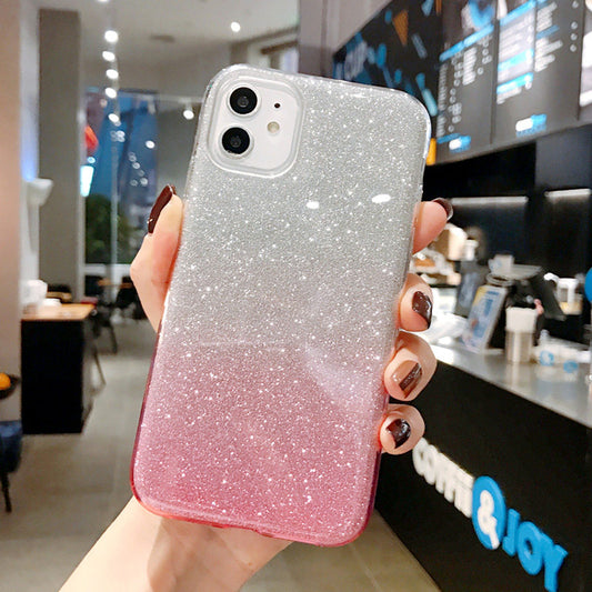 Lovebay For iPhone 11 Case Glitter Bling Candy Color For iPhone 12 13 Pro Max Phone Cases Soft TPU Silicone Solid Shiny Cover