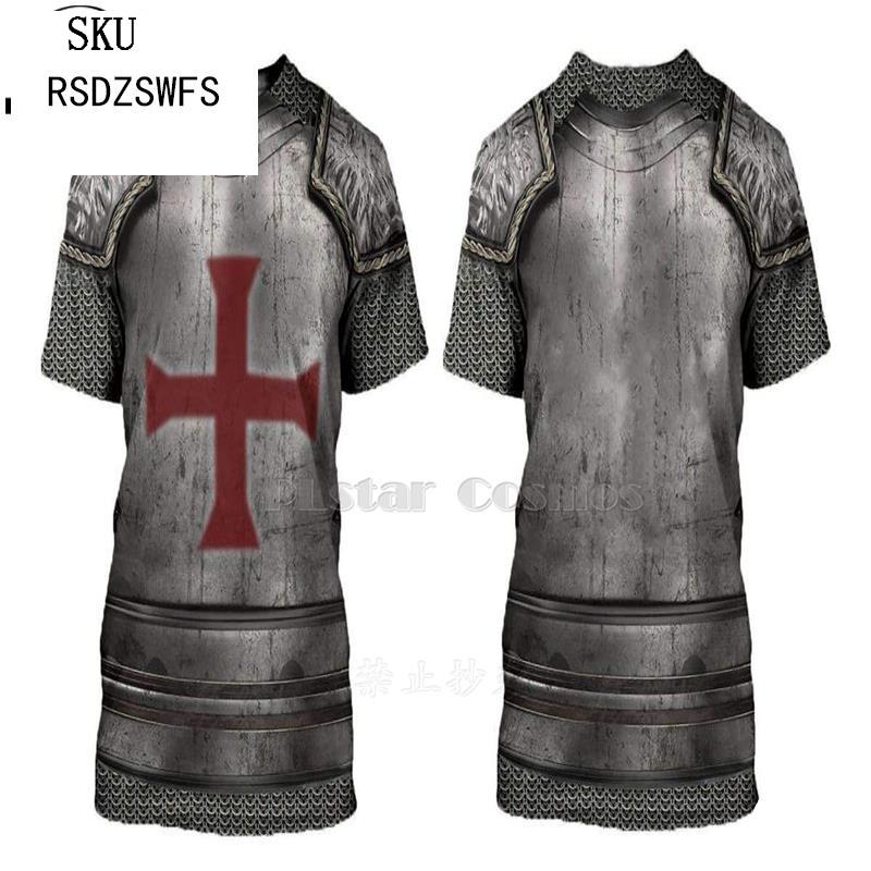 PLstar Cosmos All Over Printed Knights Templar 3d t shirts tshirt tees Winter autumn funny Harajuku short sleeve streetwear-7