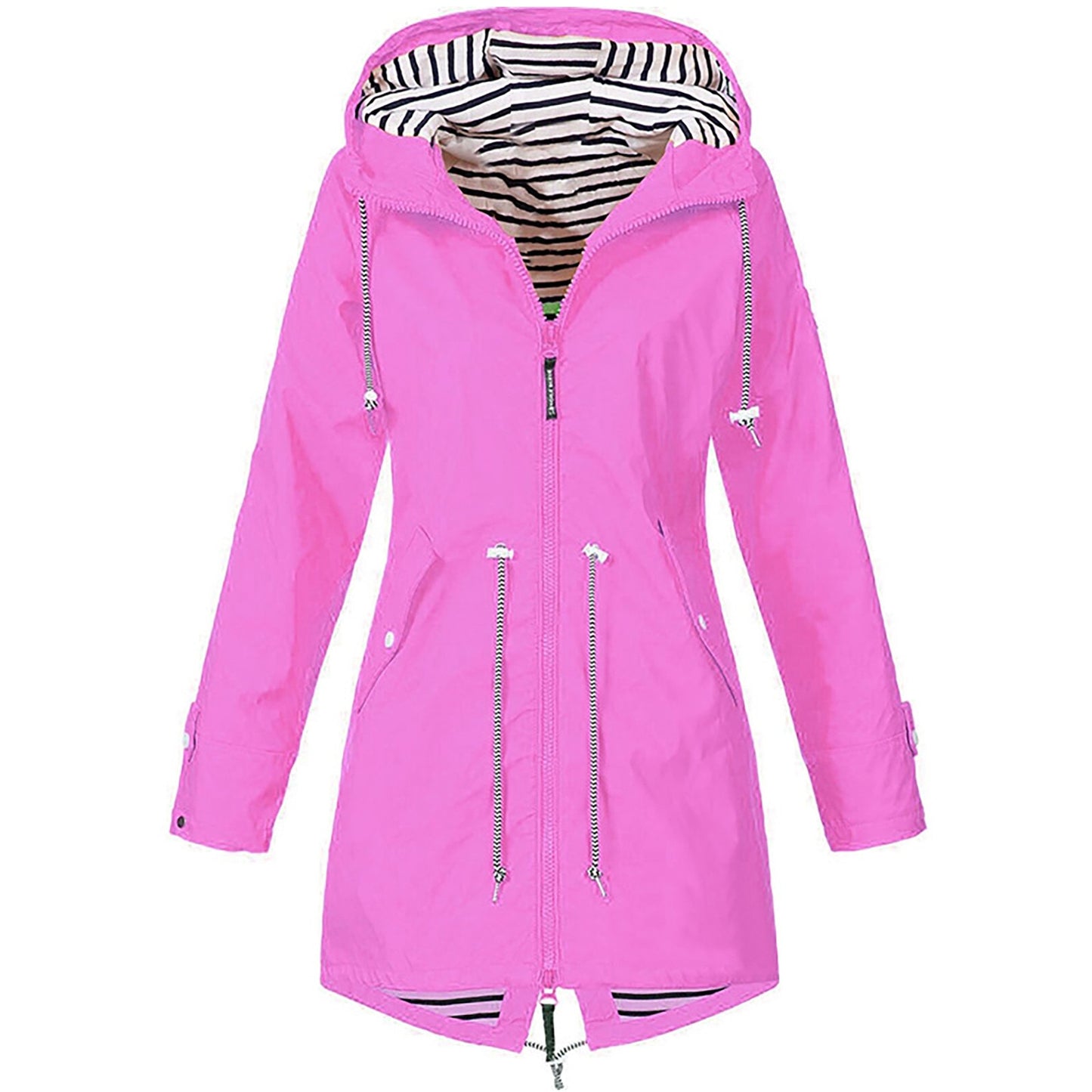 Spring Summer Women’s Jackets Solid Rain Jacket Outdoor Jackets Hooded Raincoat Windproof Jackets  5xl Woman Clohting