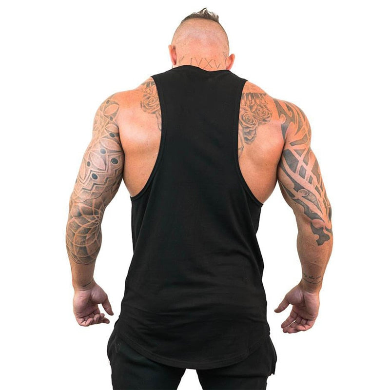 New Gym Tank Top Summer Brand Cotton Sleeveless Shirt Casual Fashion Fitness Stringer Tank Top Men bodybuilding Clothing M-XXL