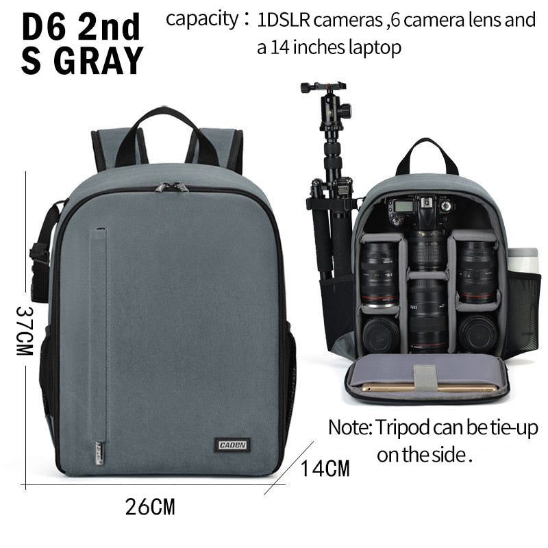 CADeN Professional Camera Backpacks Water-resistant Large Capacity Bag for Digital DSLR Cameras Lens Laptop for Nikon Canon Sony