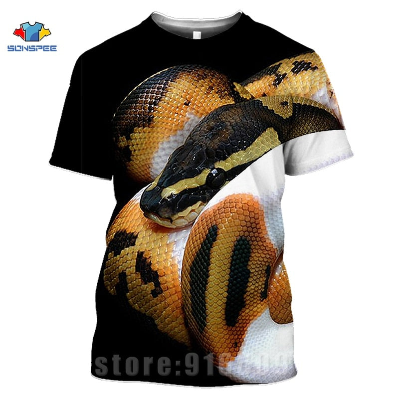 Anime 3D Print Game Horror Animal Snake T Shirt War Men's T-shirts Women's Fashion Harajuku Shirts Homme Oversized Cobra Tshirts