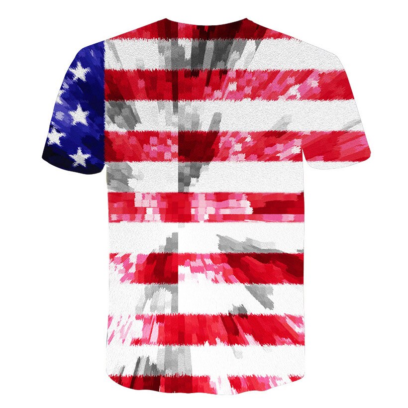 New USA Flag Stripes and Stars T-shirt Men / Women Sexy 3d Tshirt Print Eagle American Flag Men T-shirt Summer Tops Tees