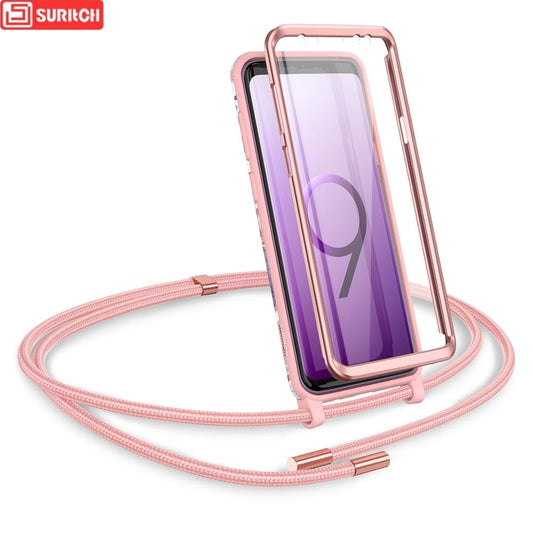 Luxury phone case For Samsung Galaxy S20 Ultra S20 Plus S20 S10 S9 plus with Lanyard Necklace Shoulder Neck Strap Cases cover