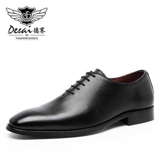 DESAI Men&#39;s Business Dress Casual Shoes For Men Soft Genuine Leather Fashion Mens Comfortable Oxford Shoes