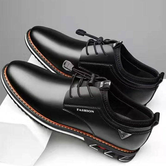 Men Dress Shoes Cowhide Leather Shoes Men&#39;s Comfortable Low-top British Casual Shoe Platform Shoes Man Formal Shoes