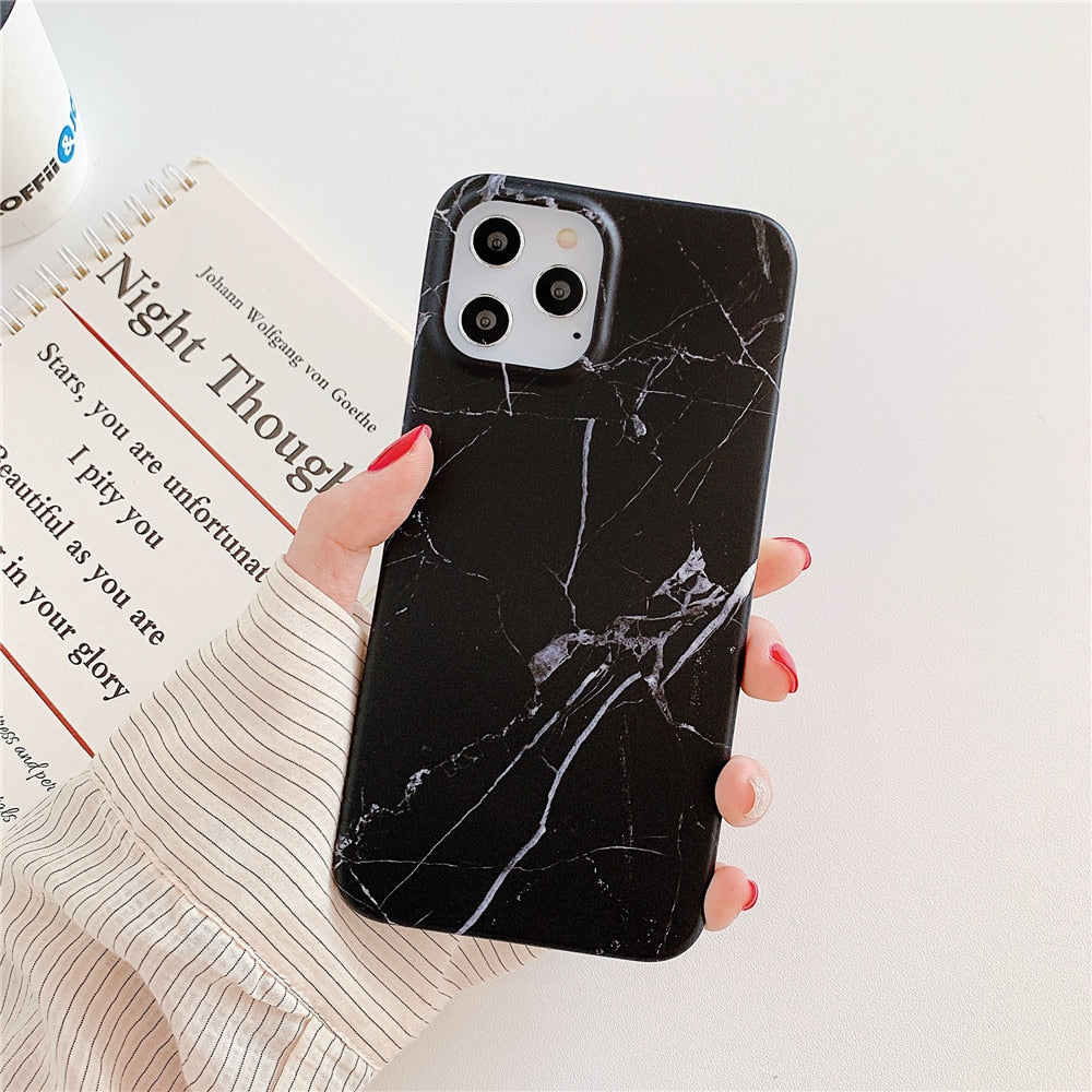 Geometric Marble Phone Cases For Samsung Note 20 Ultra A51 A52 A72 A71 A41 Soft Silicone Back Cover For IPhone 12 Pro Max