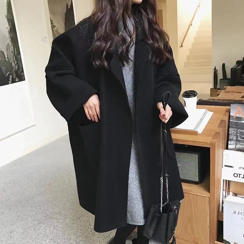 Spring Women Long Trench Coat Korean Luxusy Casual Loose Coat Solid Color Cloak Thin Black 2022 Thin Women Windbreaker Coat