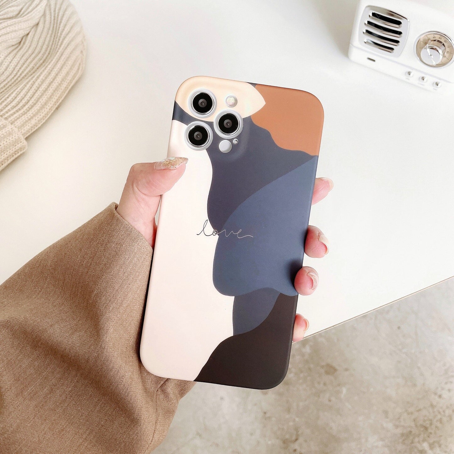 LACK Art geometry Soft Silicone Phone Case For iPhone 13 12Pro Cases For iPhone 11 Pro Max XR X 7 8Plus abstract Graffiti Cover