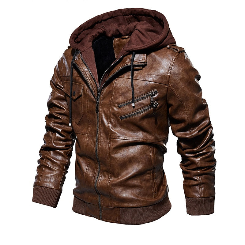 Mens Leather Jackets 2020 Winter New Casual Motorcycle PU Jacket Biker Leather Coats European Windbreaker Genuine Leather Jacket