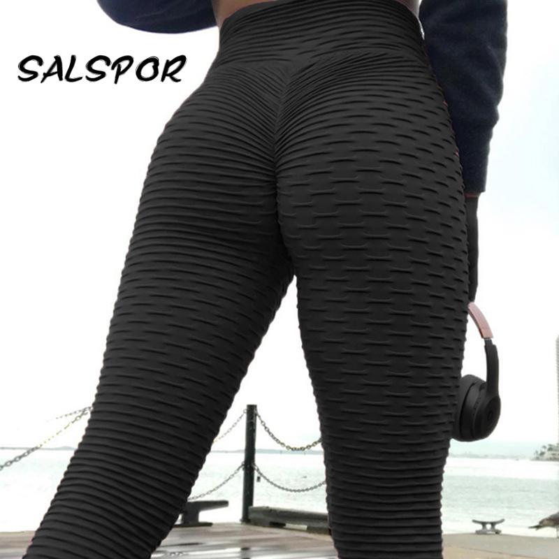 SALSPOR Push Up Leggings Women Fitness Work Out Leggins Womens Gym Sexy Legging Anti Cellulite Sport Black Running High Waist