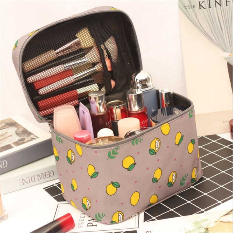 Travel Waterproof Portable Women Makeup Bag High Capacity Toiletries Organizer Storage Cosmetic Cases Zipper Wash Beauty Pouch