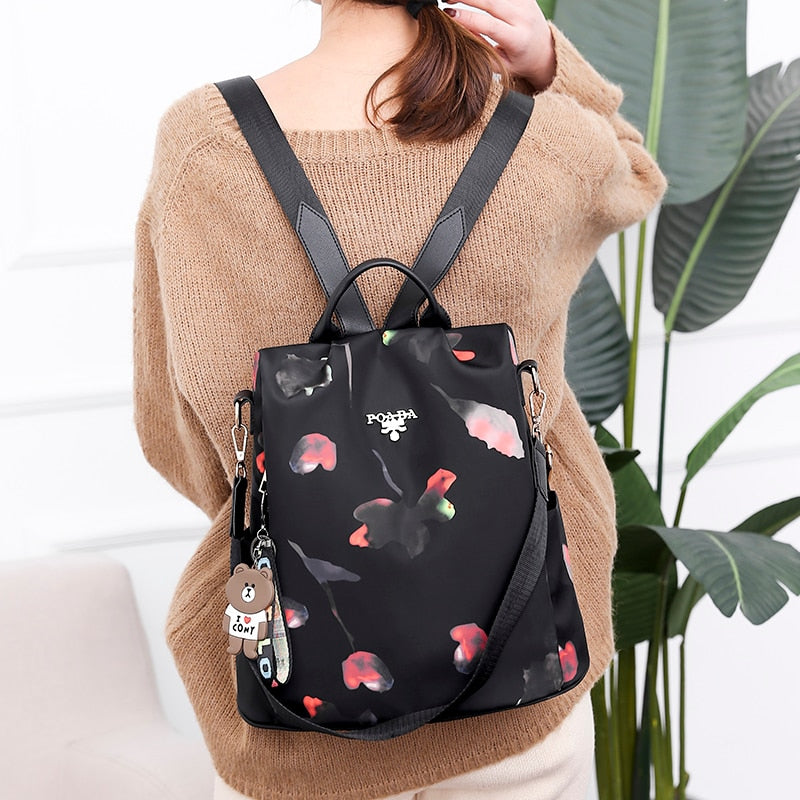 NEW Fashion Anti Theft Women Backpack Durable Fabric Oxford School Bag Pretty Style Girls School Backpack Female Travel Backpack