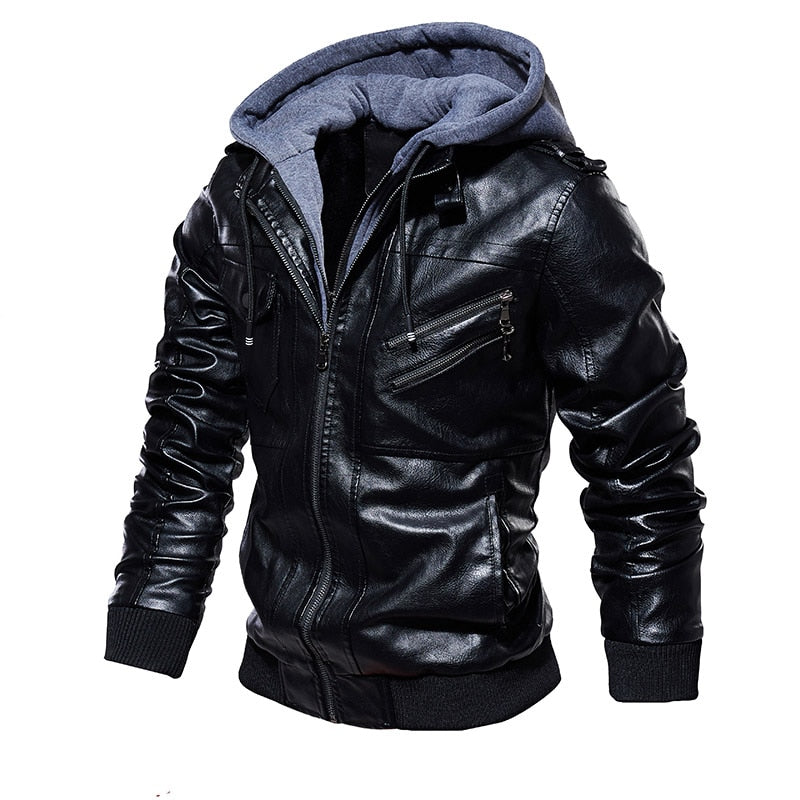 Mens Leather Jackets 2020 Winter New Casual Motorcycle PU Jacket Biker Leather Coats European Windbreaker Genuine Leather Jacket