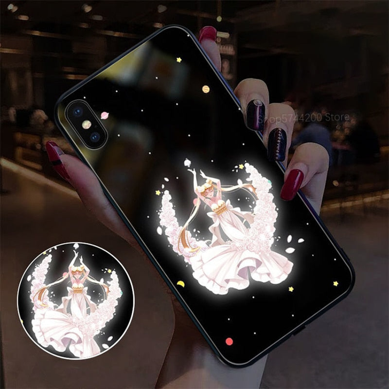 Call Light Up Led Flash Phone Cases For iPhone 11 8 7 6 6s Plus XS Max XR X SE 2020 Luminous Back Cover Accessories