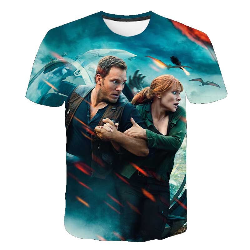 New Jurassic Park 3D Print T-shirt Jurassic World Dinosaur Men Women Fashion T Shirt Kids Children Tshirt Tops Boy Girl Clothing