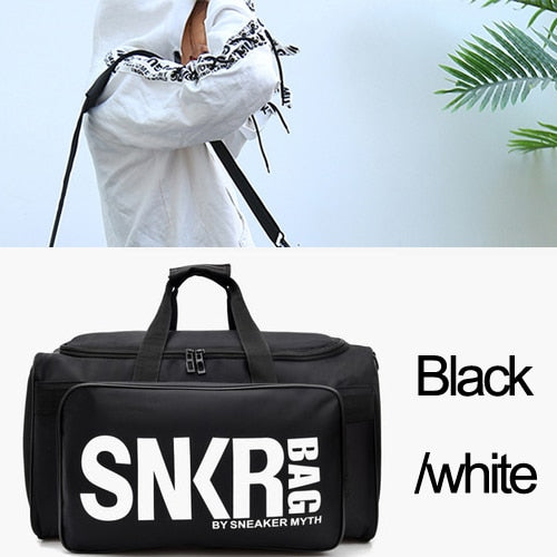 Large Multiple Compartment Sport Training Gym Bags Men Sneaker Gym Bag Shoes Packing Cube Organizer Waterproof Shoulder Bag SNKR