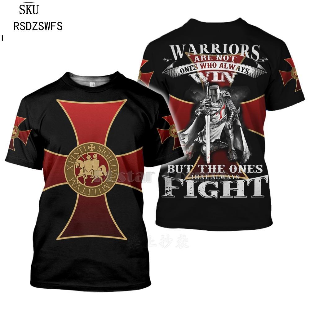 PLstar Cosmos All Over Printed Knights Templar 3d t shirts tshirt tees Winter autumn funny Harajuku short sleeve streetwear-7