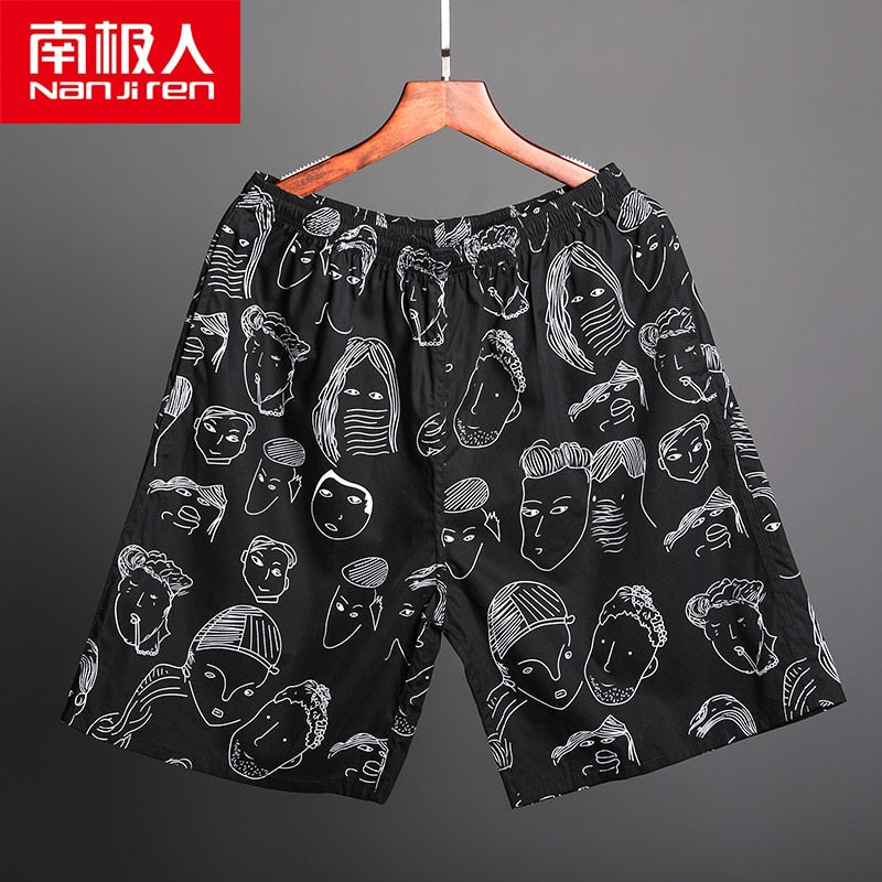 NANJIREN 2020 Summer Men Shorts Brand Breathable Male Casual Board Shorts Comfortable Plus Size Fitness Pants Man Beach Shorts