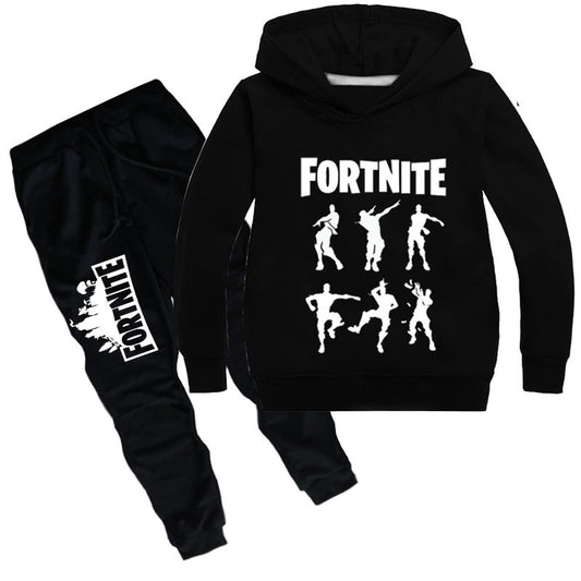 New Kid Hoodies Suit Fortnite Child Sweatshirt Suit Battle Royale Hoodie Sweat+Pants 2pcs Kids Boys Girl Casual Coat Clothes