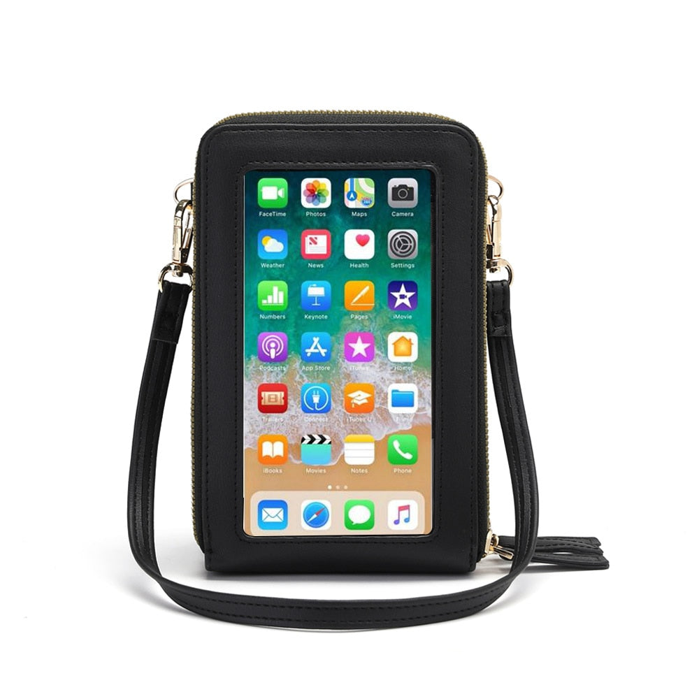 Crossbody Cellphone Purse Women Touch Screen Bag RFID Blocking Wallet Handbag Shoulder Strap