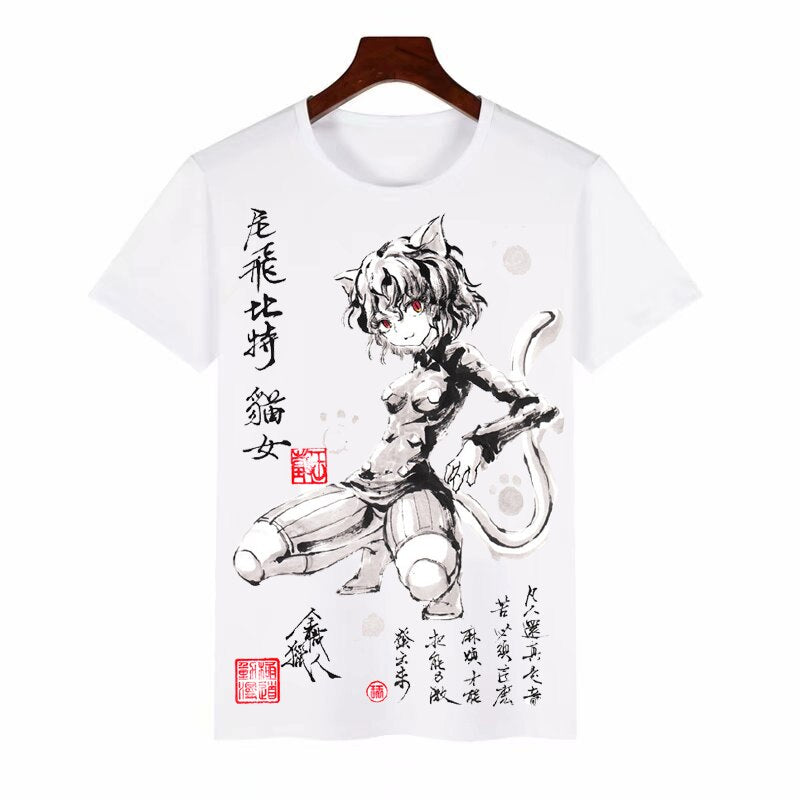 Anime hunter x hunter Mens &amp; Womens Design T Shirt GON FREECSS Milk wire Fabric T-shirt