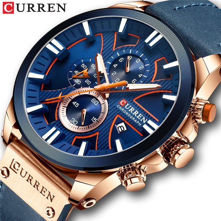 New CURREN Men Watches Fashion Quartz Wrist Watches Men&#39;s Military Waterproof Sports Watch Male Date Clock Relogio Masculino