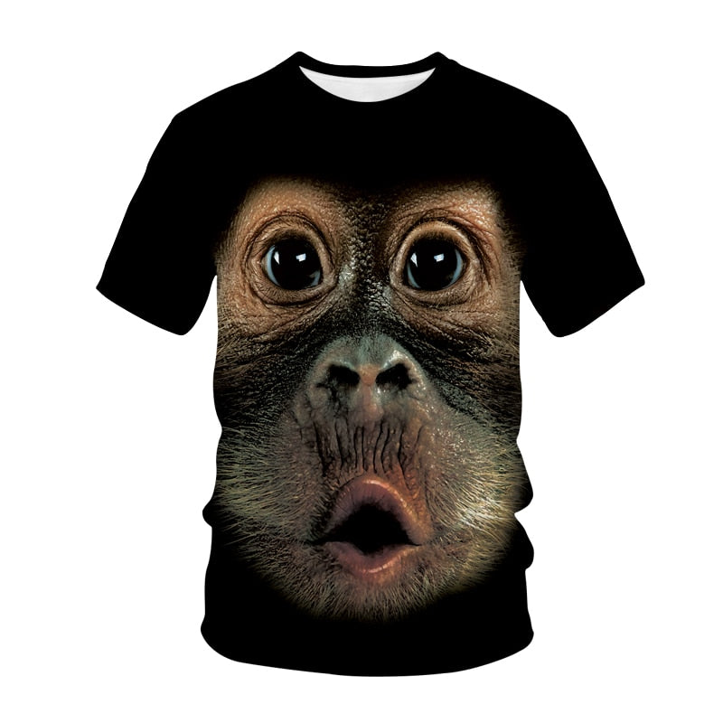 Newest Funny T-Shirts Monkey Gorilla 3D Print Streetwear Men Women Animal Fashion T Shirt Hip Hop Tshirt Tops Kids Boys Clothing