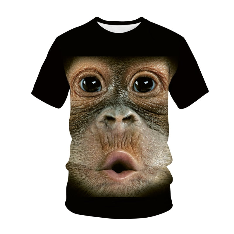 Newest Funny T-Shirts Monkey Gorilla 3D Print Streetwear Men Women Animal Fashion T Shirt Hip Hop Tshirt Tops Kids Boys Clothing