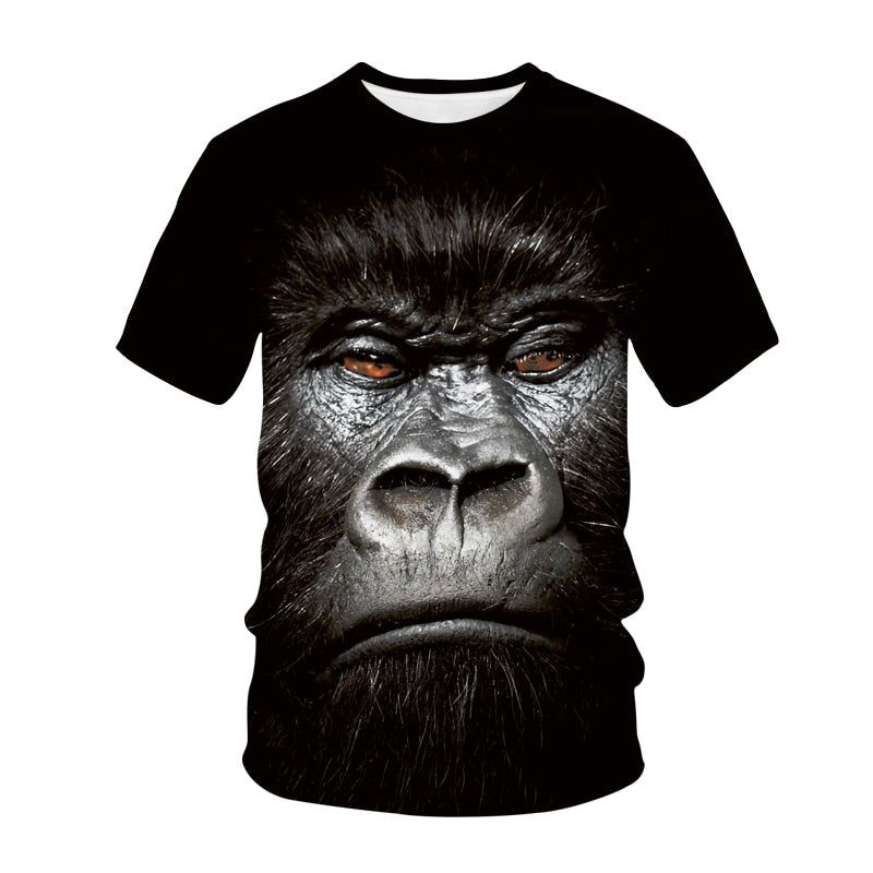 Newest Funny T-Shirts Monkey Gorilla 3D Print Streetwear Men Women Animal Fashion T Shirt Hip Hop Tshirt Tops Kids Boys Clothing