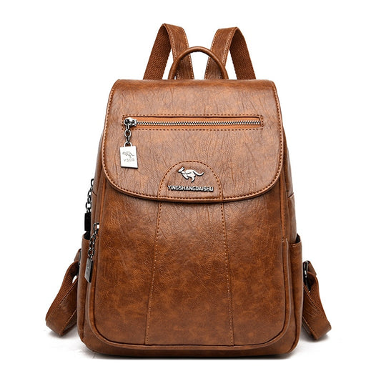 5 Color Women Soft Leather Backpacks Vintage Female Shoulder Bags Sac a Dos Casual Travel Ladies Bagpack Mochilas School Bags