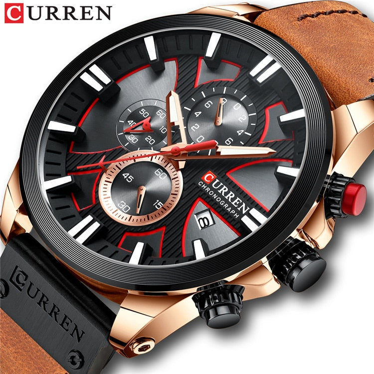 New CURREN Men Watches Fashion Quartz Wrist Watches Men&#39;s Military Waterproof Sports Watch Male Date Clock Relogio Masculino