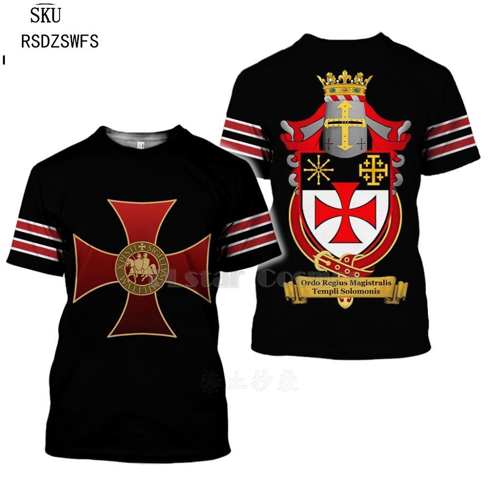 PLstar Cosmos All Over Printed Knights Templar 3d t shirts tshirt tees Winter autumn funny Harajuku short sleeve streetwear-7