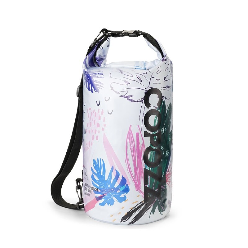 COPOZZ Swimming Bags Waterproof Bag Dry Bag PVC 15L Outdoor Sport Roll Top for Gym Travel Adjustable Personalized Storage Bags