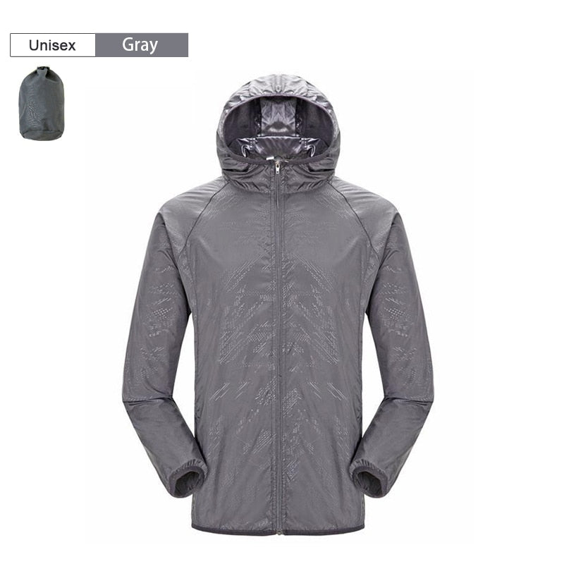 Men Women Hiking Jacket Waterproof Quick Dry Camping Hunting Clothes Sun-Protective Outdoor Sports Coats Anti UV Windbreaker