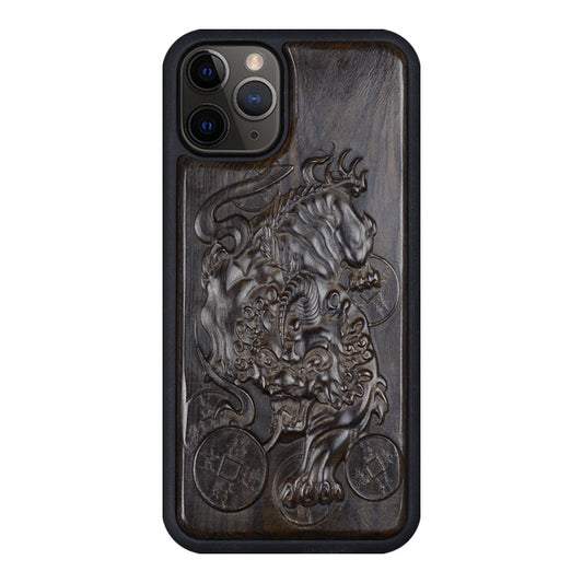 Luxury Carved 3D Stereo Ebony Wood Case for iPhone 12 Pro iPhone12 TPU Protective Back Cover Phone Cases For iPhone 12 Pro Max