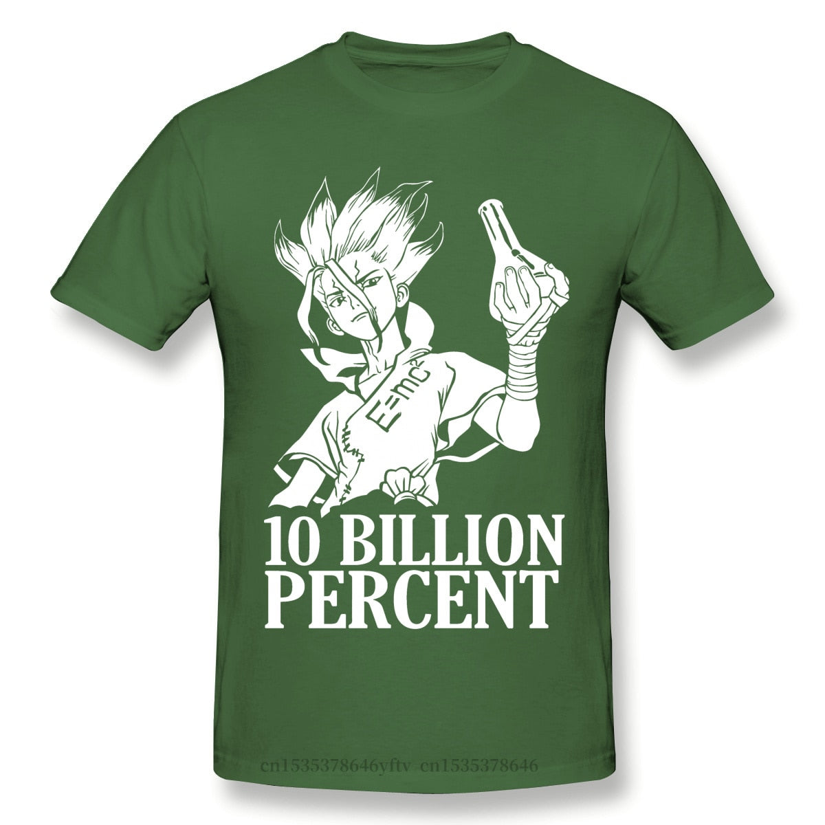 Dr Stone Senku Ishigami Tsukasa Post Apocalyptic Anime TShirts for Men Essential Funny Crewneck Cotton T Shirt