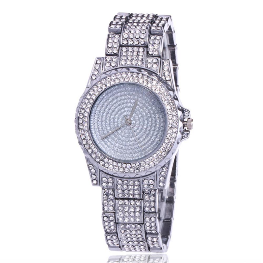 Luxury diamond-studded steel band watch high end fashion Couple watches quartz watch factory wholesale HIP HOP Wrist Watches