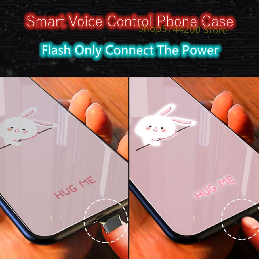 Call Light Up Led Flash Phone Cases For iPhone 11 8 7 6 6s Plus XS Max XR X SE 2020 Luminous Back Cover Accessories