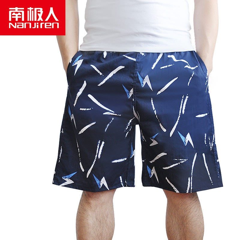 NANJIREN 2020 Summer Men Shorts Brand Breathable Male Casual Board Shorts Comfortable Plus Size Fitness Pants Man Beach Shorts