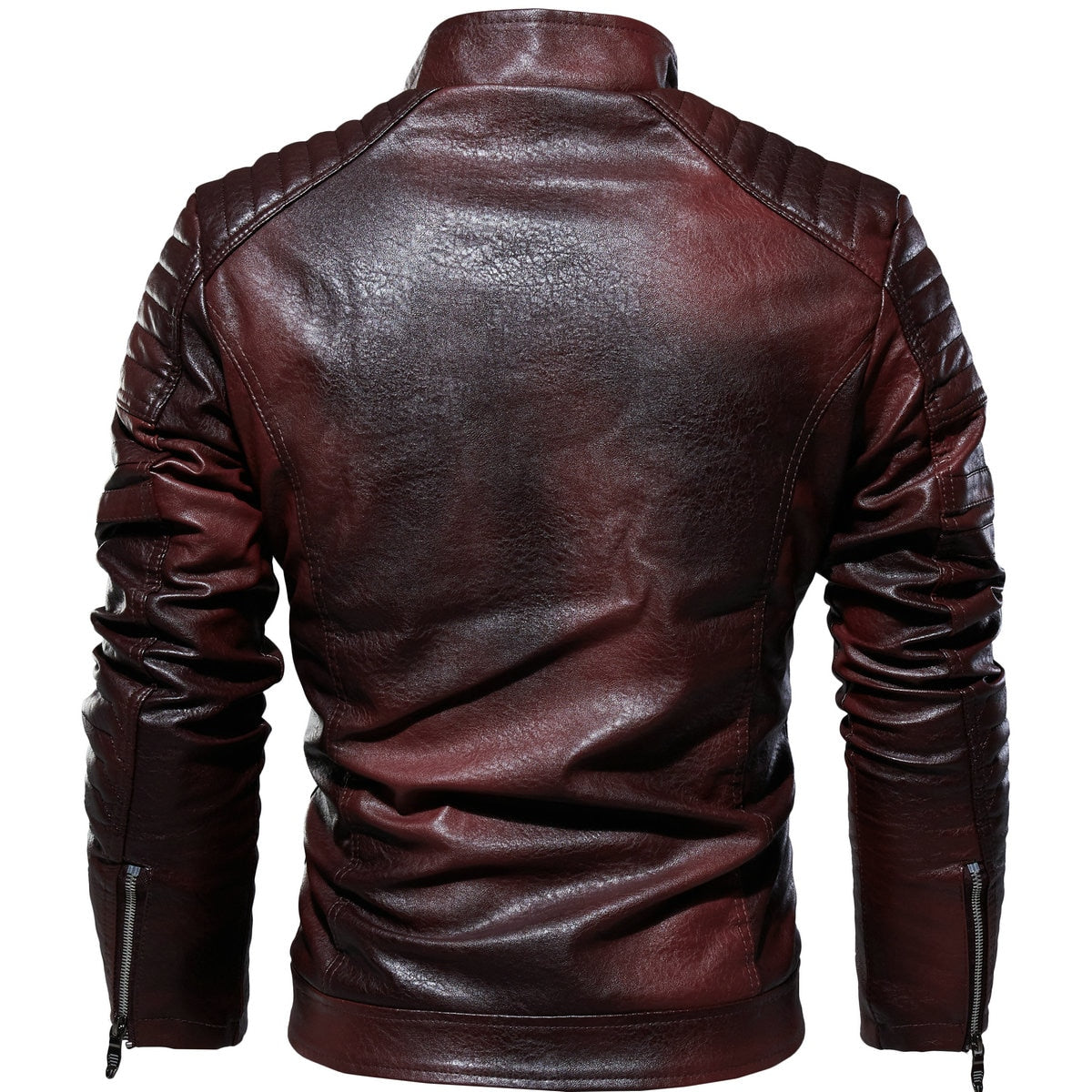 Leather Jacket Men Winter Fleece Motorcycle PU Leather Jacket Mens Stand Collar Casual Windbreaker Ropa De Hombre Slim Coat 7XL