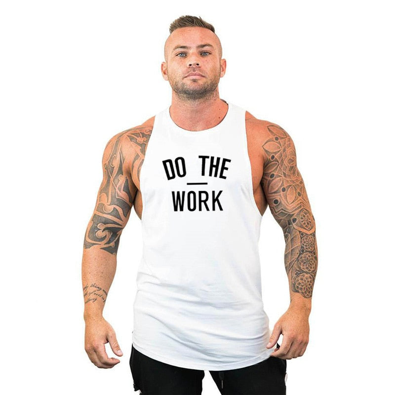 New Gym Tank Top Summer Brand Cotton Sleeveless Shirt Casual Fashion Fitness Stringer Tank Top Men bodybuilding Clothing M-XXL