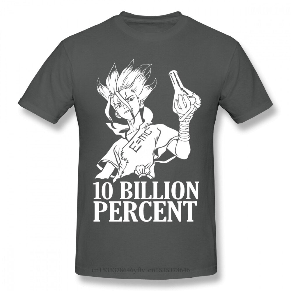 Dr Stone Senku Ishigami Tsukasa Post Apocalyptic Anime TShirts for Men Essential Funny Crewneck Cotton T Shirt