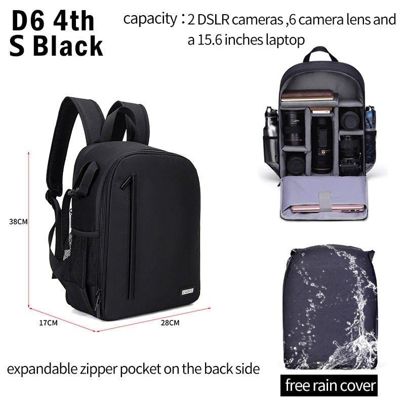 CADeN Professional Camera Backpacks Water-resistant Large Capacity Bag for Digital DSLR Cameras Lens Laptop for Nikon Canon Sony